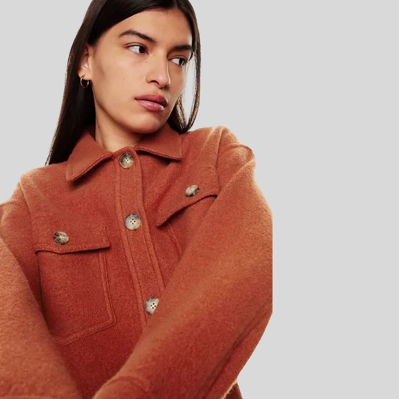 Aritzia Tops - Aritzia Wilfred Free The Ganna Merino Wool Shirt Jacket XS